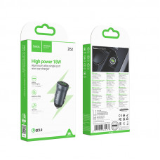 Автомобільний зарядний пристрій HOCO Z62 Energy single-port QC3.0 car charger Metal Gray (6942007662437)
