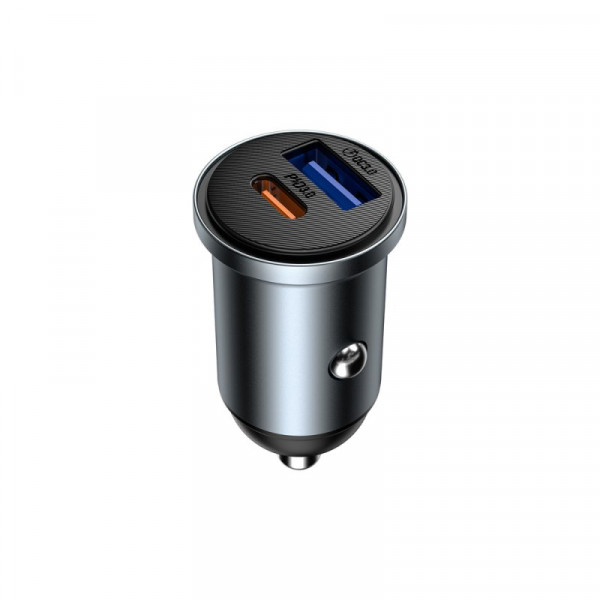 Автомобільний зарядний пристрій WIWU 35W Nano Lite A+C Fast Car Charger Wi-CC030 Gray (6977703656060)