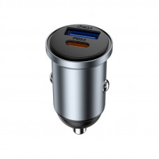 Автомобільний зарядний пристрій WIWU 35W Nano Lite A+C Fast Car Charger Wi-CC030 Gray (6977703656060)