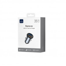 Автомобільний зарядний пристрій WIWU 35W Nano Lite A+C Fast Car Charger Wi-CC030 Gray (6977703656060)