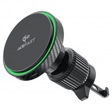 Автотримач для телефона ACEFAST D33 Qi2 magnetic wireless charging car holder for air vent Чорний