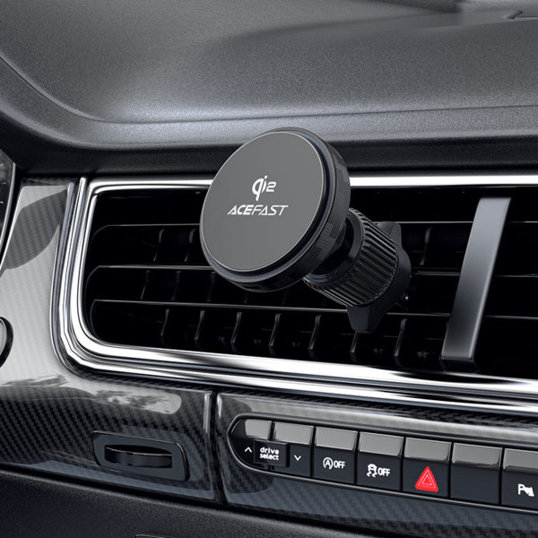 Автотримач для телефона ACEFAST D33 Qi2 magnetic wireless charging car holder for air vent Black