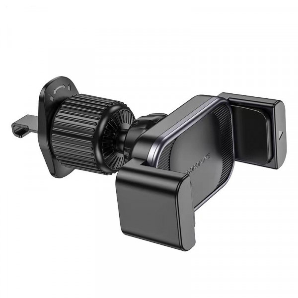 Автотримач для телефона BOROFONE BH106 Ascend pull clip car holder(air outlet) Black Metal Gray (6941991109713)