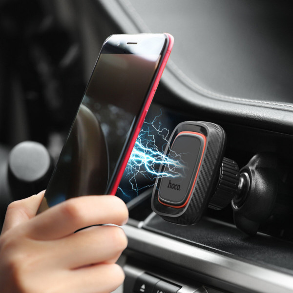 Автотримач для телефона HOCO CA23 Lotto series magnetic air outlet holder Чорний