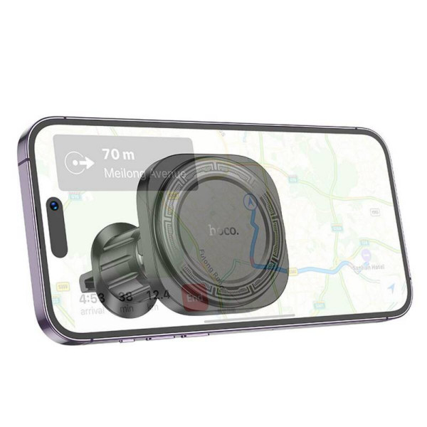 Автотримач для телефона HOCO H28 Rainbow ring magnetic car holder(air outlet) Чорний