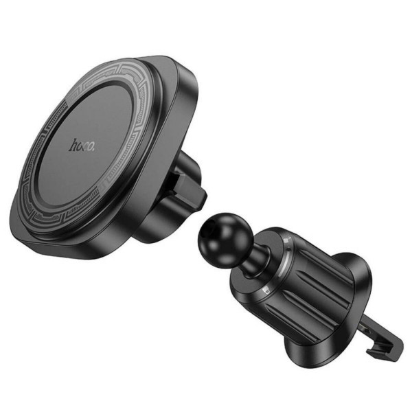 Автотримач для телефона HOCO H28 Rainbow ring magnetic car holder(air outlet) Чорний