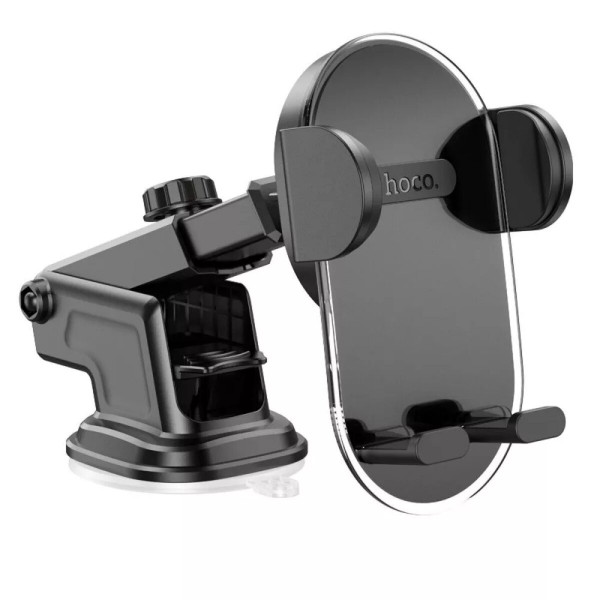 Автотримач для телефона HOCO H3 Shiny press type car holder(center console) Black