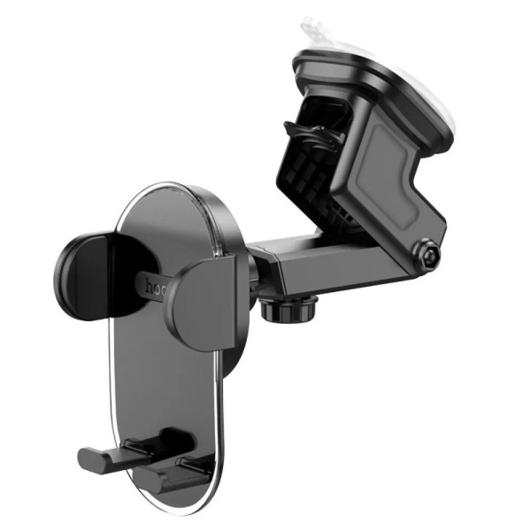Автотримач для телефона HOCO H3 Shiny press type car holder(center console) Black