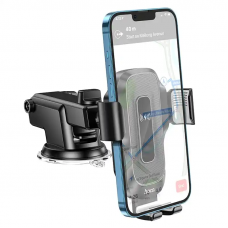 Автотримач для телефона з БЗП HOCO HW3 Wise automatic induction wireless fast charging car holder(center console) Black (6931474791849)