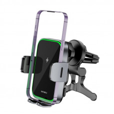 Автотримач для телефона з БЗП WIWU FREELANDER Car Wireless Charger CH-313 Black (6976195097351)