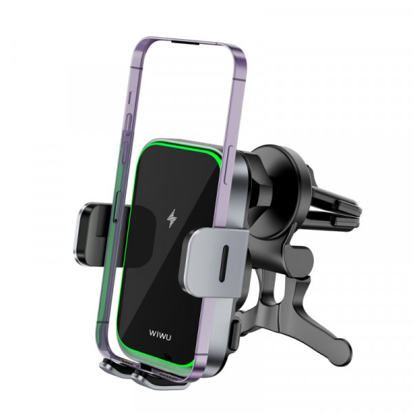 Автотримач для телефона з БЗП WIWU FREELANDER Car Wireless Charger CH-313 Black (6976195097351)