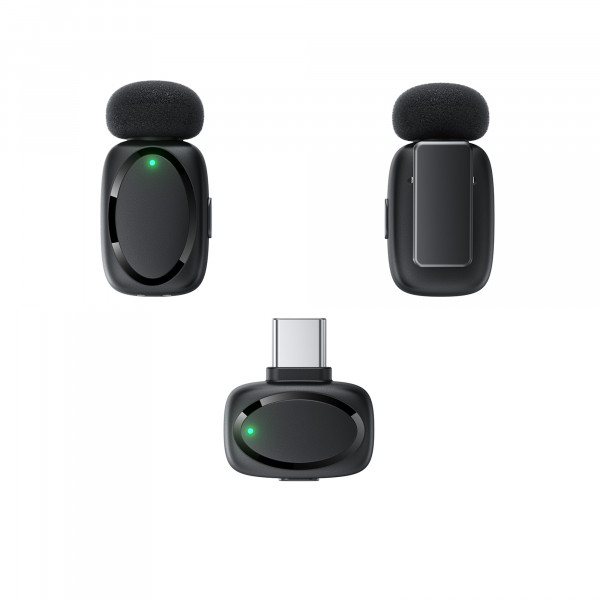 Бездротова мікрофонна система ACEFAST R2 wireless lavalier microphones Black (6974316284901)