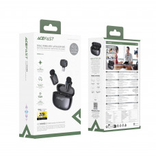 Бездротова мікрофонна система ACEFAST R2 wireless lavalier microphones Black (6974316284901)