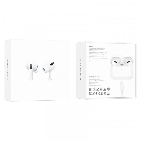 Бездротові навушники BOROFONE BW90 True wireless stereo headset White (6941991123207)
