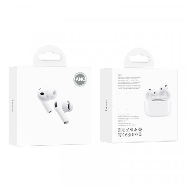 Бездротові навушники HOCO EW97 True wireless ANC noise reduction BT headset White (6942007673976)