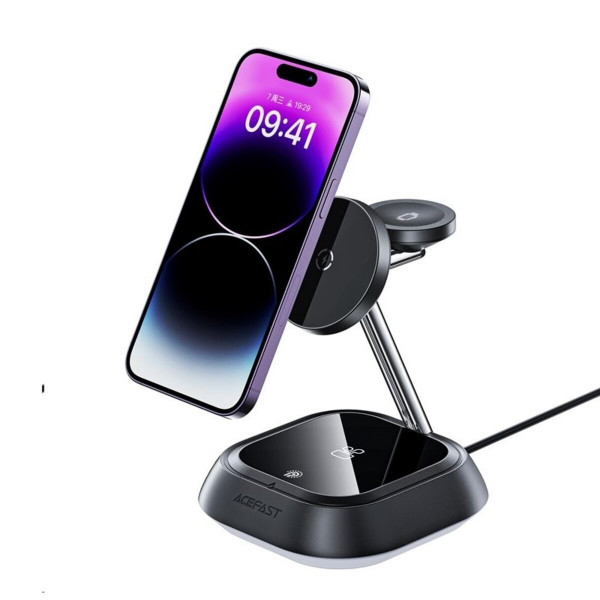Бездротовий зарядний пристрій ACEFAST E16 desktop 3-in-1 wireless charging holder Black