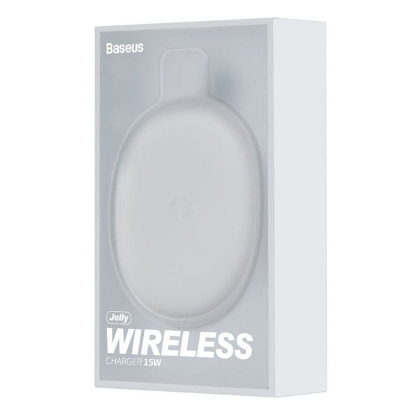 Бездротовий зарядний пристрій Baseus Jelly wireless charger 15W White