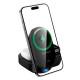 Бездротовий зарядний пристрій HOCO CQ23 Pole Qi2.2 3-in-1 magnetic wireless fast charger Black (6942007676960)