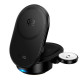 Бездротовий зарядний пристрій HOCO CQ23 Pole Qi2.2 3-in-1 magnetic wireless fast charger Black (6942007676960)