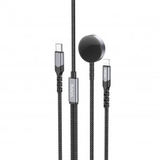 Бездротовий зарядний пристрій HOCO CW54 2-in-1 charging cable iP+iWatch Чорний