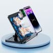 Бездротовий зарядний пристрій REMAX Minxl Pro Series 22W 3-in-1 Foldable Wireless Charger with Light RP-W70 Black (6954851202745)