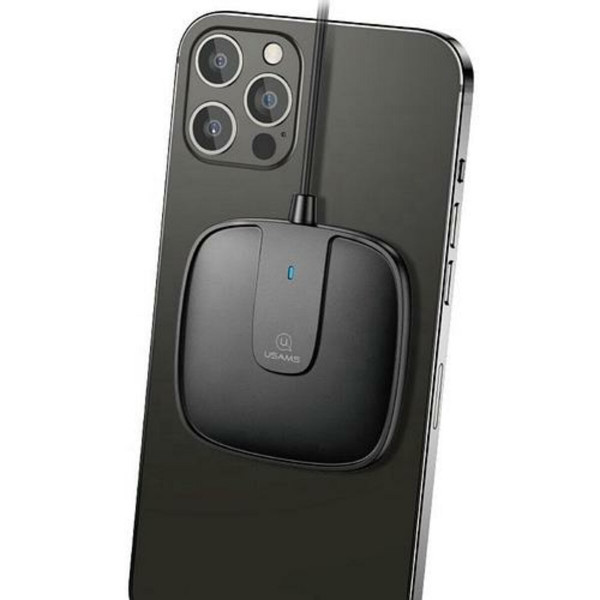 Бездротовий зарядний пристрій Usams US-CD153 Ultra-thin Magnetic Fast Wireless Charger With Cable Black