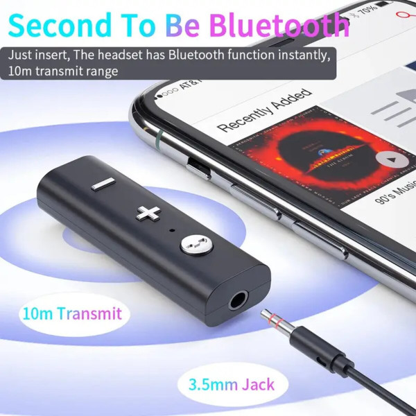 Bluetooth ресивер ESSAGER Acoustic BT5.0 Audio Receiver Чорний