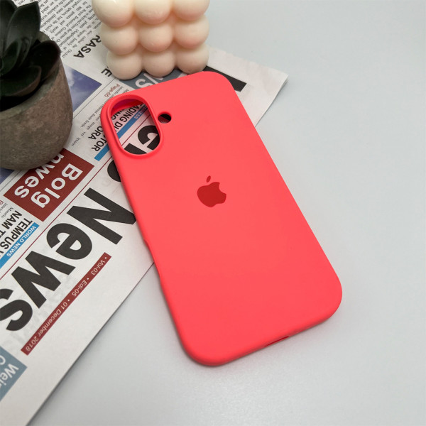 Чохол для смартфона Silicone Full Case AA Open Cam for Apple iPhone 16 50,Pink Orange