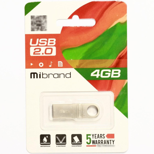 Флеш-накопичувач Mibrand USB 2.0 Puma 4Gb Silver