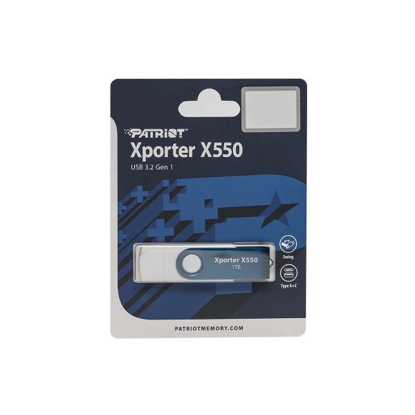 Флеш-накопичувач Patriot USB 3.2 Gen 1 Xporter X550 1TB Type-A+C (PS1TX550AAD)