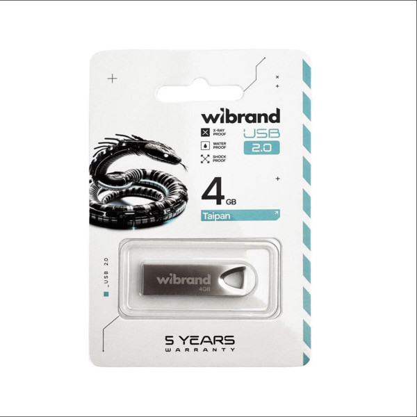 Флеш-накопичувач Wibrand USB 2.0 Taipan 4Gb Silver