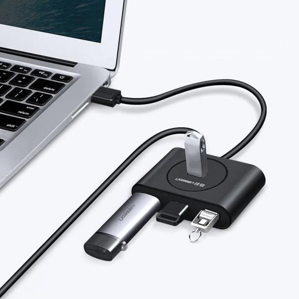 Хаб UGREEN USB 3.0 Hub 0.5m (Black)