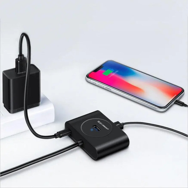 Хаб UGREEN USB 3.0 Hub 0.5m (Black)