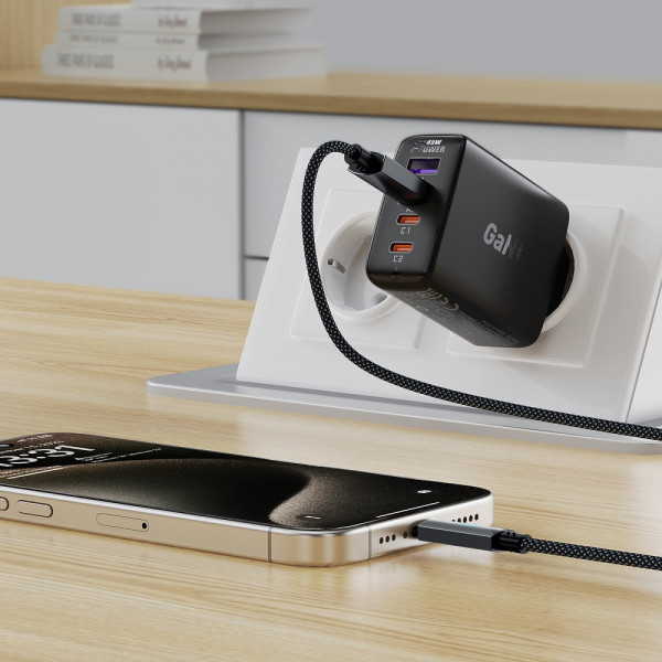 Кабель ACEFAST C19-04 USB-A to USB-C fast charging data cable Black (6974316284482)