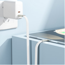 Кабель ACEFAST C24-01, USB to iP, 30W, 1.2m, Braided wire, Zinc alloy + TPE connectors, White (6974316286240)