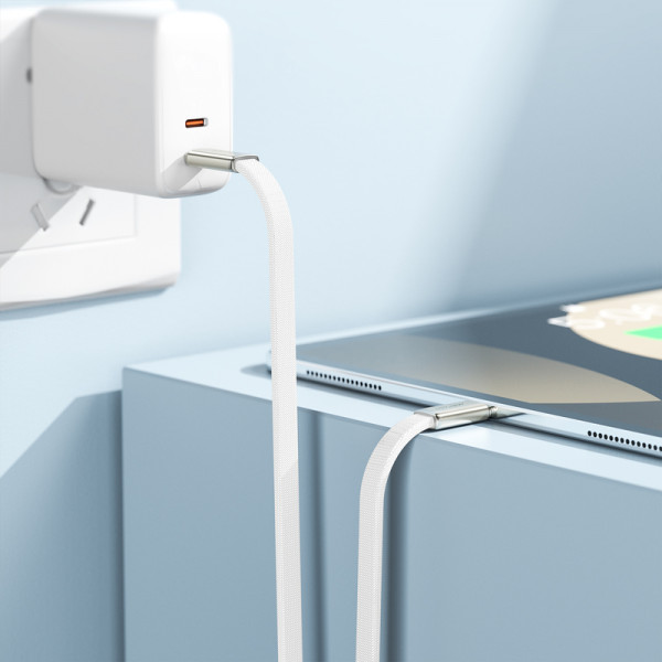 Кабель ACEFAST C24-01, USB to iP, 30W, 1.2m, Braided wire, Zinc alloy + TPE connectors, White (6974316286240)