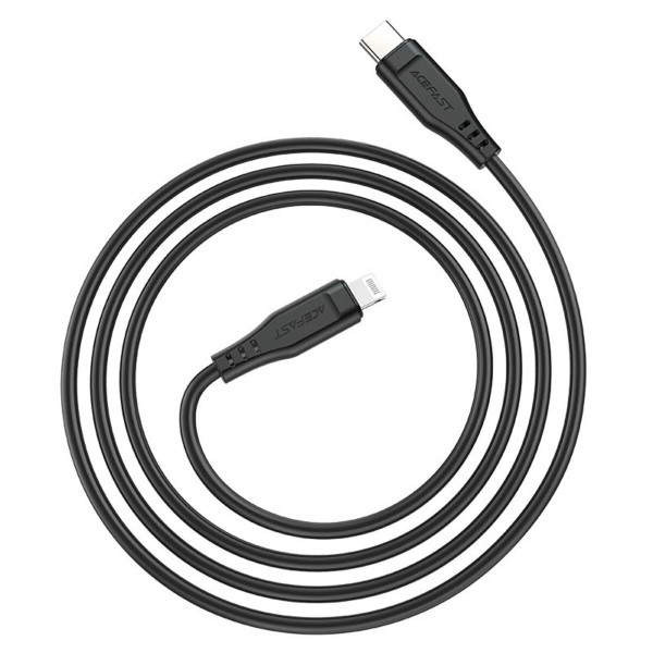 Кабель ACEFAST C3-01 Type-C to iP 3A, 30W, TPE, TPE connectors, Чорний