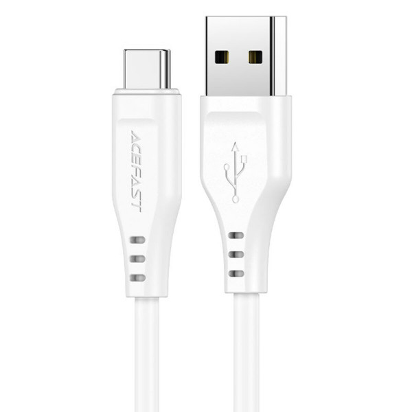 Кабель ACEFAST C3-04 USB to Type-C 3A, 1.2m, TPE, TPE connectors, Білий