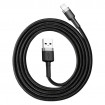 Кабель Baseus Cafule Cable USB For Lightning 2.4A 0.5m Gray+Black (CALKLF- AG1)