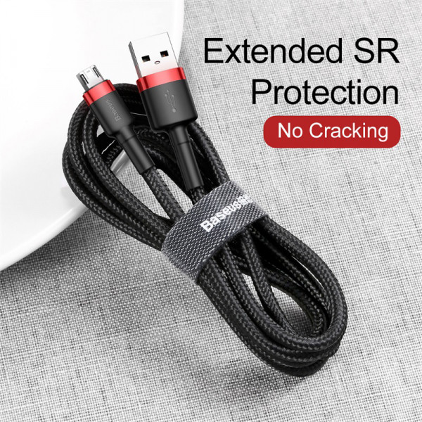 Кабель Baseus cafule Cable USB For Micro 2A 3m Red+Black (CAMKLF-H91)