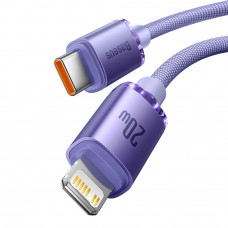 Кабель Baseus Crystal Shine Series Fast Charging Data Cable Type-C to iP 20W 1.2m Purple (CAJY000205)