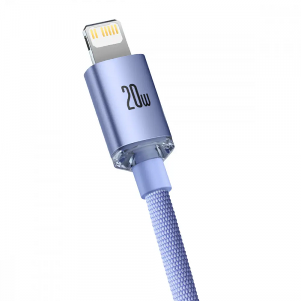 Кабель Baseus Crystal Shine Series Fast Charging Data Cable Type-C to iP 20W 1.2m Purple (CAJY000205)