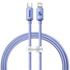 Кабель Baseus Crystal Shine Series Fast Charging Data Cable Type-C to iP 20W 1.2m Purple (CAJY000205)