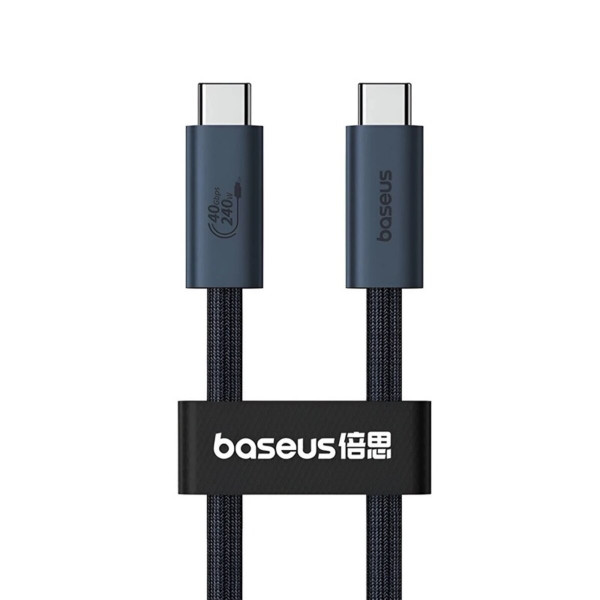 Кабель Baseus Flash Series 2 USB4 Full Featured Data Cable Type-C to Type-C 240W 1m Cluster Чорний