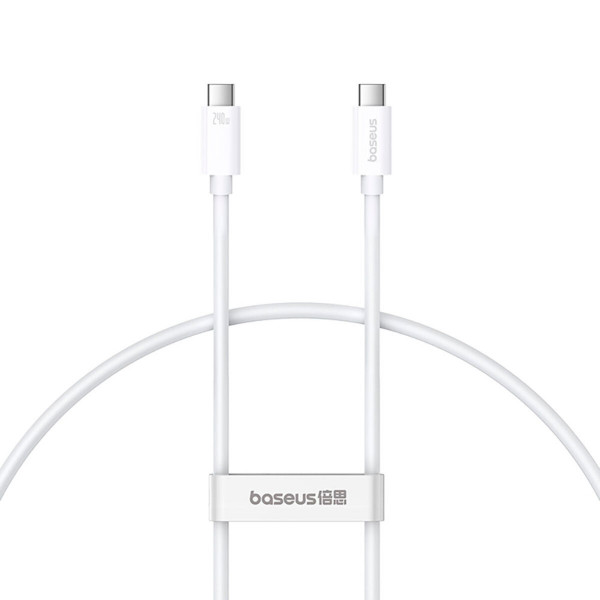 Кабель Baseus Superior 2 USB4 Full-Function Fast Charging Cable USB-C to USB-C 240W 5.9ft Moon White