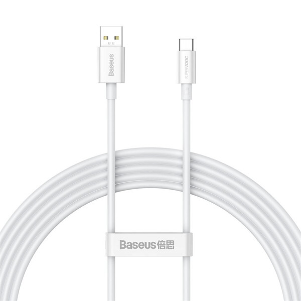 Кабель Baseus Superior Series (SUPERVOOC) Fast Charging Data Cable USB to Type-C 65W 2m White