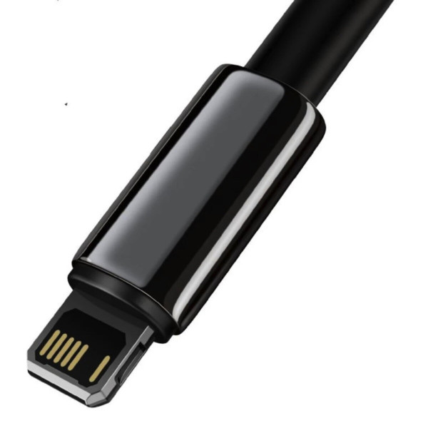 Кабель Baseus Tungsten Gold Fast Charging Data Cable USB to iP 2.4A 2m Чорний