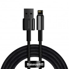 Кабель Baseus Tungsten Gold Fast Charging Data Cable USB to iP 2.4A 2m Чорний