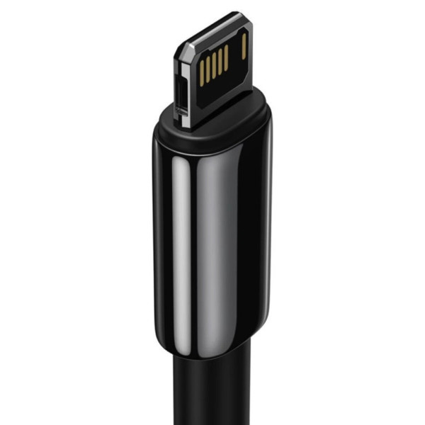 Кабель Baseus Tungsten Gold Fast Charging Data Cable USB to iP 2.4A 2m Чорний