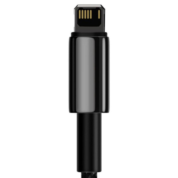 Кабель Baseus Tungsten Gold Fast Charging Data Cable USB to iP 2.4A 2m Чорний